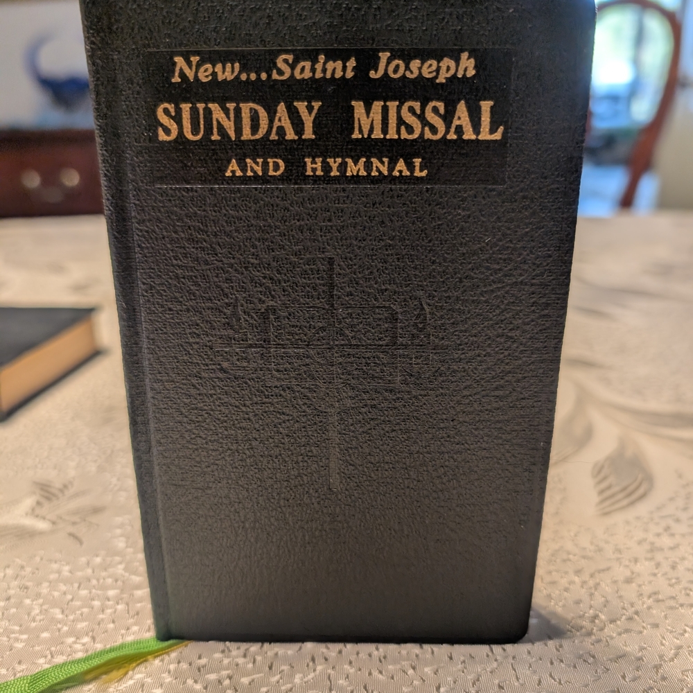Vintage Book with Red and Black Text